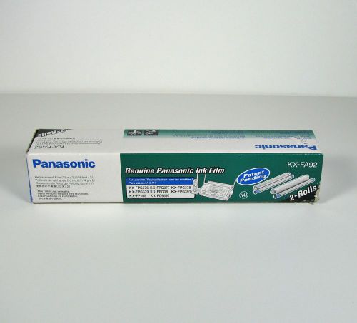 Genuine Panasonic KX-FA92 Replacement Ink Film New in Box 2 Rolls in Package