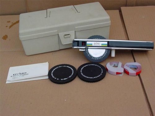 NICE DYMO EXECUTIVE 3 - PERSONAL MANUAL LABEL MAKER SYSTEM - W, EXTRA &amp; CASE