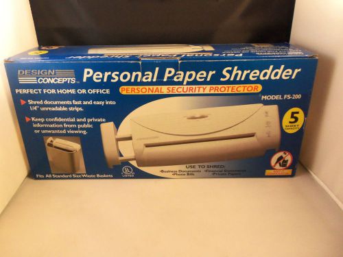 Design Concepts Personal Paper Shredder - FS-200