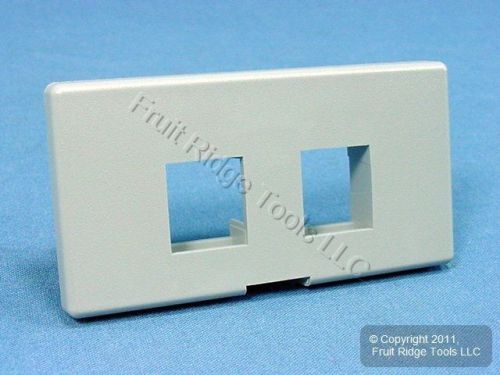 Leviton gray quickport 2-port cubicle wallplate data faceplate 49900-sg2 for sale