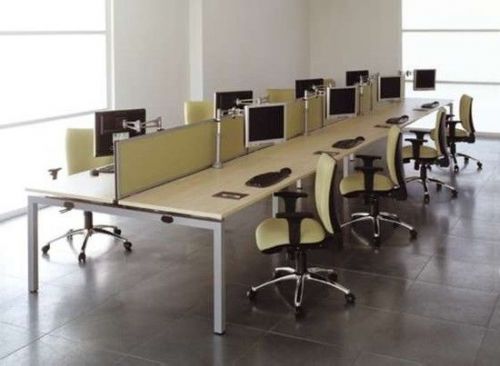 NEW - CALL CENTRE BENCH DESKS IN MAPLE -  78 AVAILABLE
