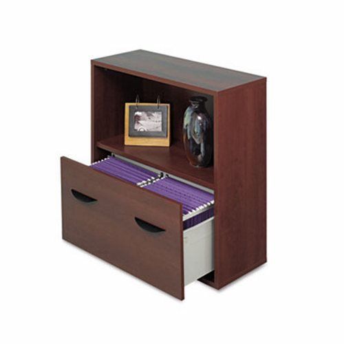 Safco Apres File Drawer Cabinet With Shelf, Mahogany (SAF9445MH)