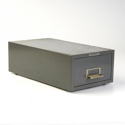 Vtg 50s steelmaster art steel co. index card case box cabinet industrial office for sale