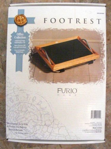 Furio Ergonomic Foot Rest Office / Home~Solid Wood with Inlaid Rubber Tile~Nice