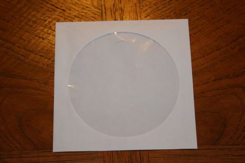 50 Premium 100g White CD DVD Disc Paper Sleeve Envelope Clear Window Flap