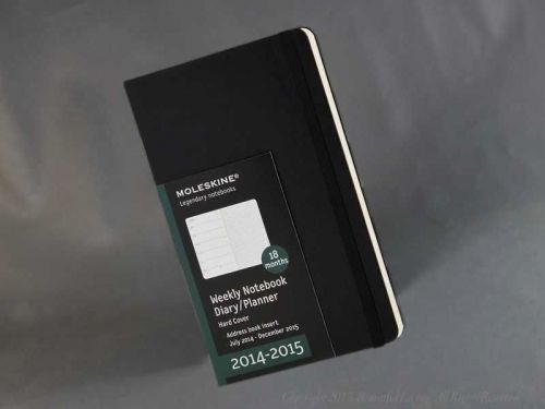 Moleskine 18 Month 2014-2015 Large Weekly Planner Hard Cover Black 5&#034; x 8 1/4 &#034;