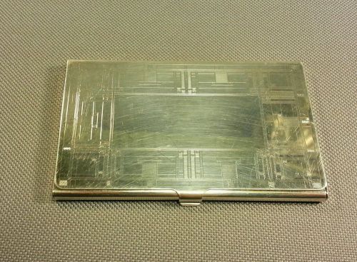 FRANK LLOYD WRIGHT COLLECTION~DESIGNER STAINLESS STEEL~BUSINESS CARD HOLDER