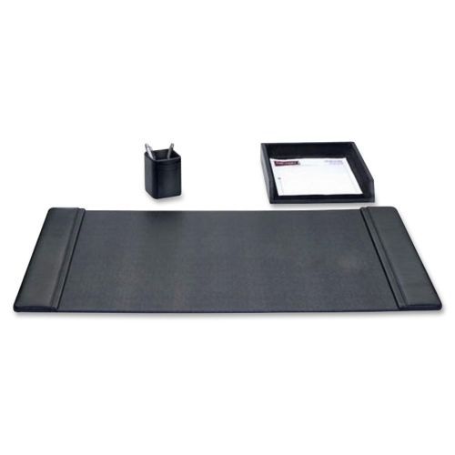 Dacasso 3-Piece Desk Pad Kit - Desk Pad, Pencil Cup, and Letter Tray