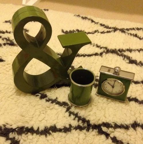 Pottery Barn Green Desk Accessories set Retailed $100+ Great Deal!