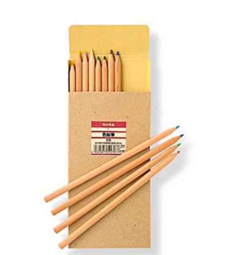 MUJI Colored pencil 12 color Box non-toxic smooth Moma