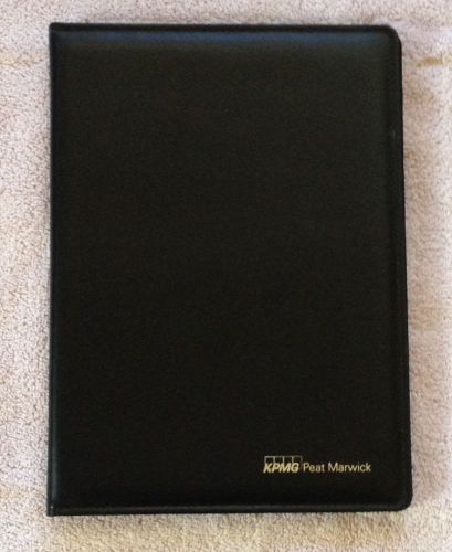 KPMG Peat Marwick Black Leather Writing Portfolio