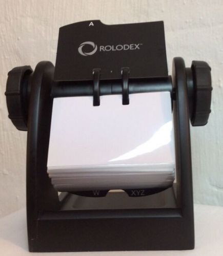 Rolodex Model #5024X open rotary style, cards measure 2 1/4 x 4 inches, EUC