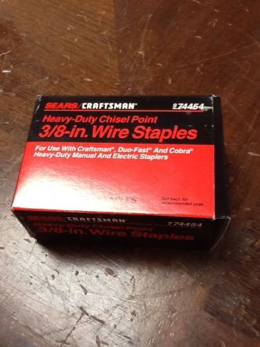 craftman 3/8&#034; heavy duty chisel point wire staples part no.9744541 box 5000