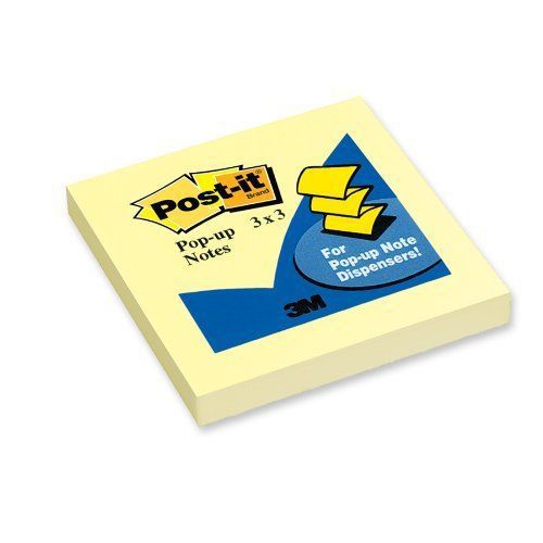 Post-it Pop-up Canary Refill Note - Pop-up, Self-adhesive, Refillable, (r330yw)