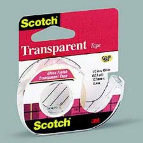 3M Scotch 600 Transparent Tape 1/2&#039;&#039; x 500 Ft Refillable Dispenser