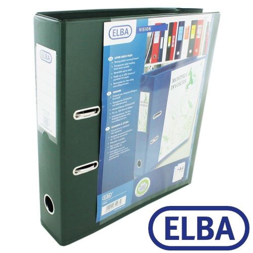 Elba lever arch files binder a4 heavy duty plastic 70mm 500 sheet value 12630 for sale