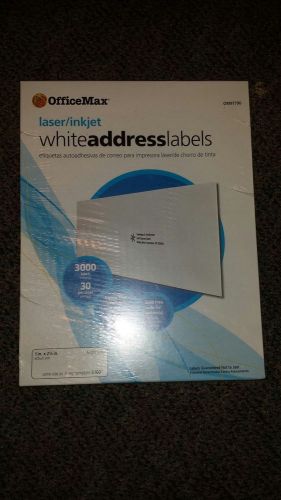Office Max 5160 Address Labels White 100 sheets - New Never Opened Free shipping
