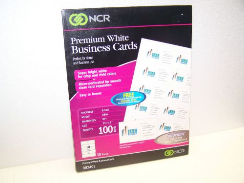 BRAND NEW NCR PREMIUM WHITE BUSINES CARDS 982403