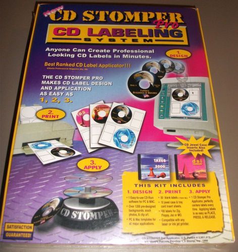 CD Stomper Pro CD-R Labeling System new 9900475 Apple IBM PC Windows Stomp 1999
