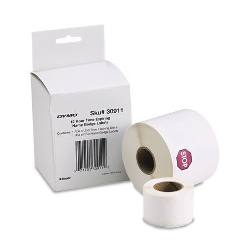 Dymo 12-Hour Time Expiring Name Badge Labels - 30911