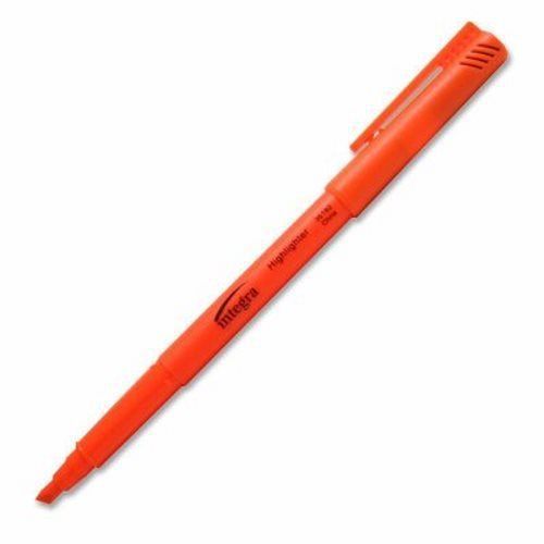 Integra Pen Style Highlighter, Chisel Tip, 12/PK, Fluorescent Orange (ITA36182)