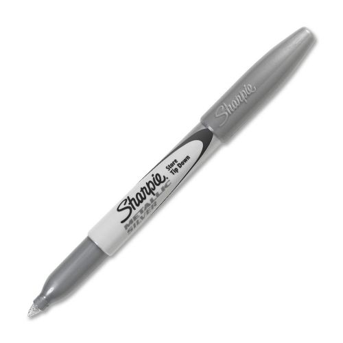 Sharpie Permanent Marker Pen Metallic Silver 1-Marker 39013