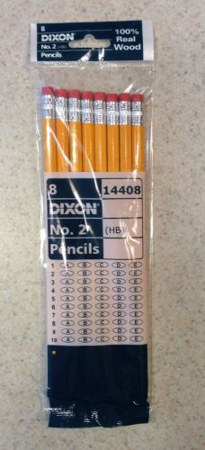 Dixon #2 Yellow Pencils, 8-Count Pack, (14408)