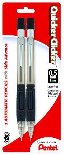 Pentel quicker clicker automatic mechanical pencil - 0.5 mm lead (pd345bp2k6) for sale