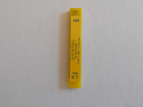 Sheaffer 0.7mm lead   red   2 3/8&#034; x .028&#034;  12 leads in tube for sale