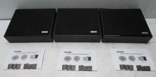 Valcom lot of 3 v-1061-bk talkback wall speakers black for sale