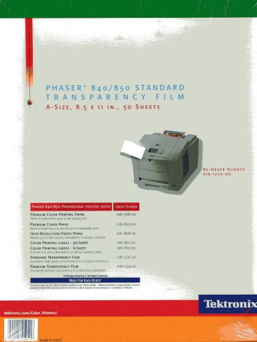 Phaser 840 / 850 Standard Transparency Film, 50 sheets, Tektronix 016-1720-00
