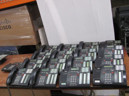 Lot of 18 Nortel Networks T7316E Charcoal Office Phone NT8B27JAAA