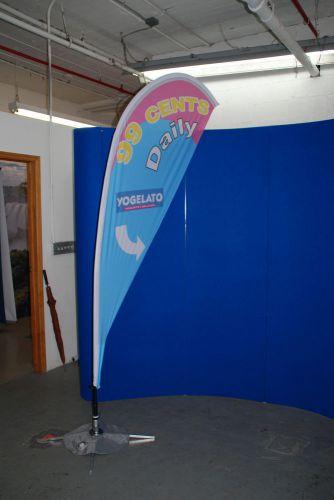 Teardrop outdoor flying banner + stake + graphic print