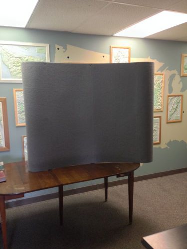 3 panel curved trade show booth display (w/ end caps) for sale