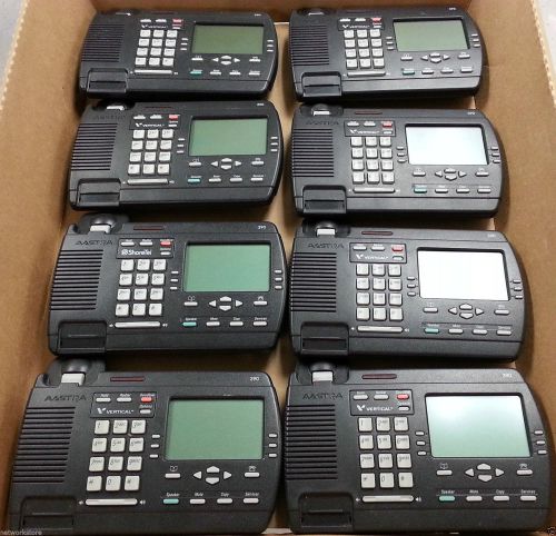 Aastra telecom model 390 phone w/ lcd display, charcoal, lot of 8, gently used for sale