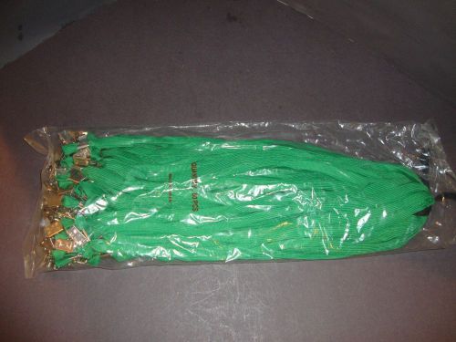 Green Lanyards Pack of 50 w/ Metal Clip on the end New