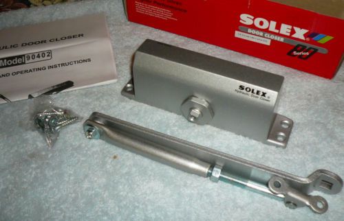 Solex 80 Door Closer up to 130 LBS Top Jam Install Silver Aluminum Alloy NOS