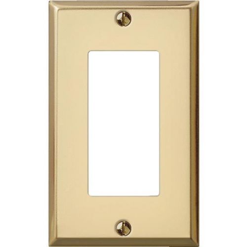 Polished brass stamped decorator wall plate-brass gfi wallplate for sale