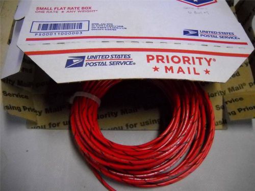 50 FEET 14 AWG RED WITH BLACK STRIPE MTW STRANDED