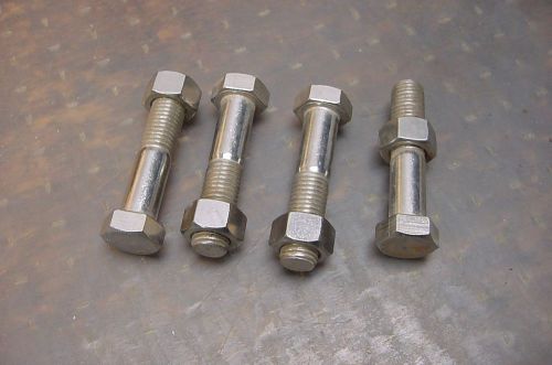 4-STAINLESS STEEL  HEX BOLTS AND NUTS . 3/4 x 4 &#034;   10 TPI. NEW  ITEM B