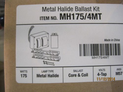 NEW  METAL HALIDE BALLAST KIT MH175/4MT FOR 175 WATT M57 LAMP 4 TAP
