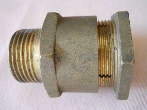 New 1&#034; brass male compression straight service water line coupling for sale