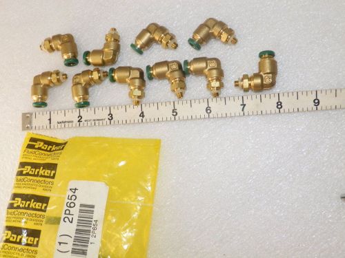 90° male elbow fittings brass 1/4&#034; tube x 10 x 32 pipe  parker 169pl-4-10x32 n4 for sale