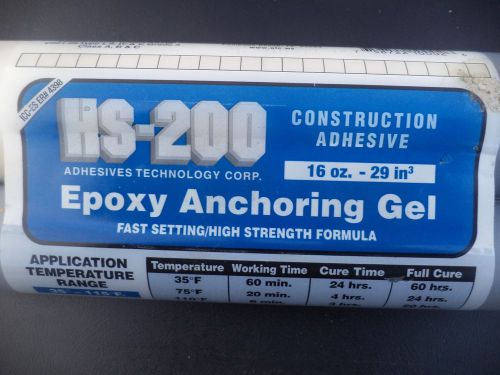HS-200 Epoxy Anchoring Gel Adhesives Technology Corporation HIGH STRENGTH