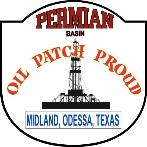 PERMIAN BASIN Oil field decals sticker laptops helmets  toolboxes oil &amp; gas