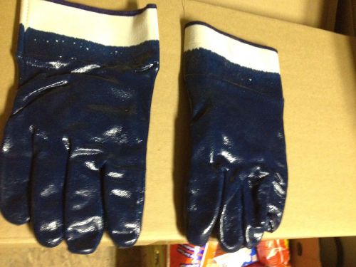 PAIR OF CLOTH GLOVES WITH BLUE COATING