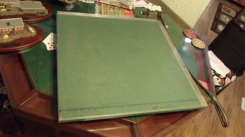 Vintage Large Premier Photo Materials Co. Paper Cutter Art Cutting Tool 24X25