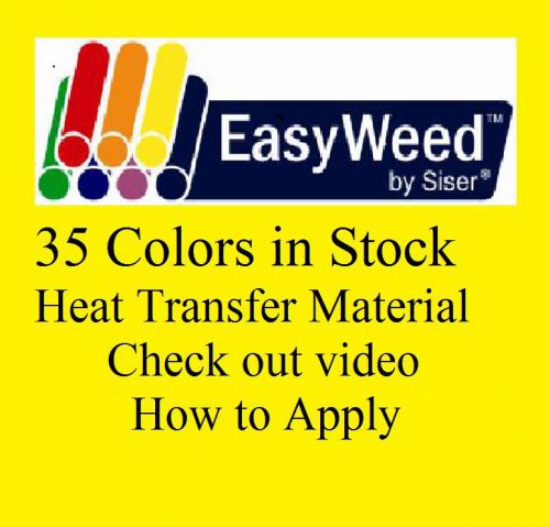 Heat Transfer Vinyl  T Shirt ok 15 Feet   35 colors in stock Made in Italy