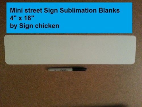 10 pieces mini street sign aluminum  sublimation blanks 4&#034;x 18&#034; / no holes for sale