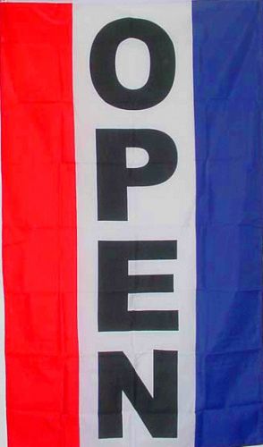 NEW 3X5FT VERTICAL OPEN SIGN STORE FLAG